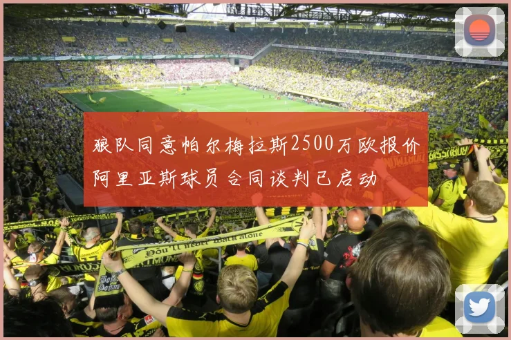 狼队同意帕尔梅拉斯2500万欧报价阿里亚斯球员合同谈判已启动